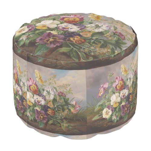 Anton Mollis Vintage Pansy Pouf