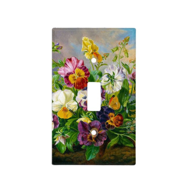 Anton Mollis VintagePansy Light Switch Cover (Front)