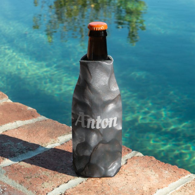 "Anton" Name On Meteorite Rock, Bottle Cooler (In Situ Pool)