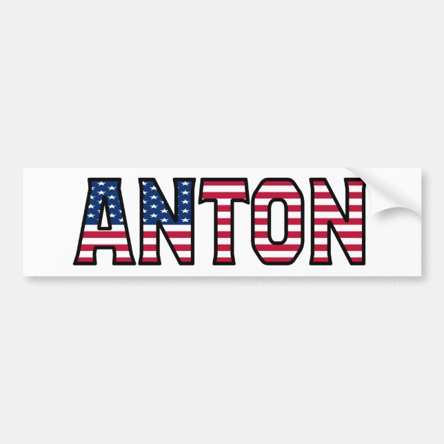 Anton Name Vorname USA Aufkleber Sticker Auto (Front)