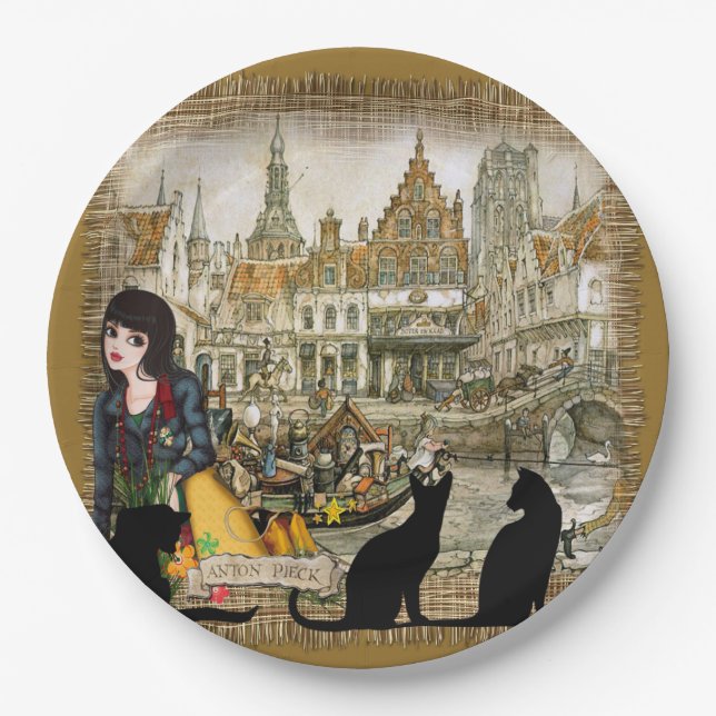 Anton Pieck - Amsterdam Paper Plates (Front)