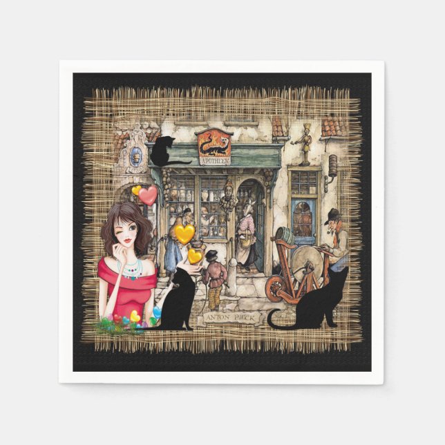 Anton Pieck - Chemist shop Paper Napkins (Front)