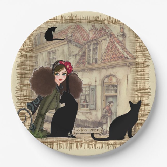 Anton Pieck - Dutch Homes Paper Plates (Front)