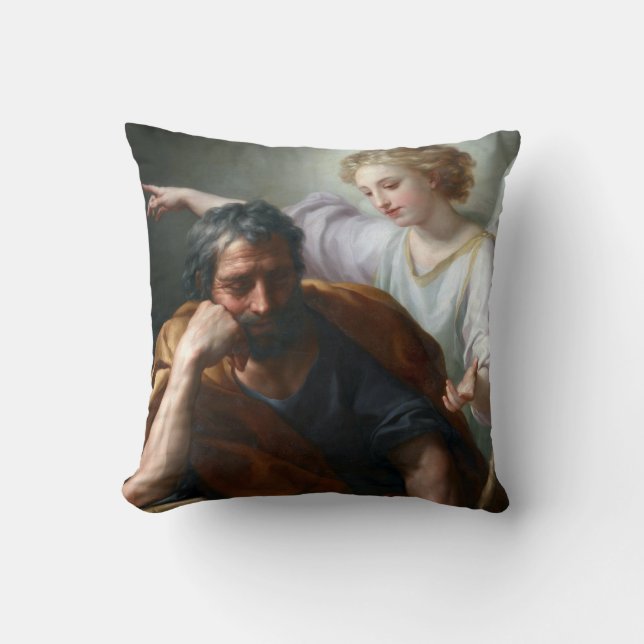 Anton Raphael Mengs The Dream of St. Joseph Throw Pillow (Front)