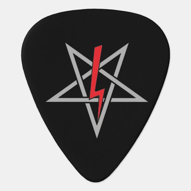 Anton Szandor Lavey Tribute (Red) Guitar Pick (Front)