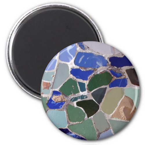 Antoni Gaudi Blue Mosaics Magnet