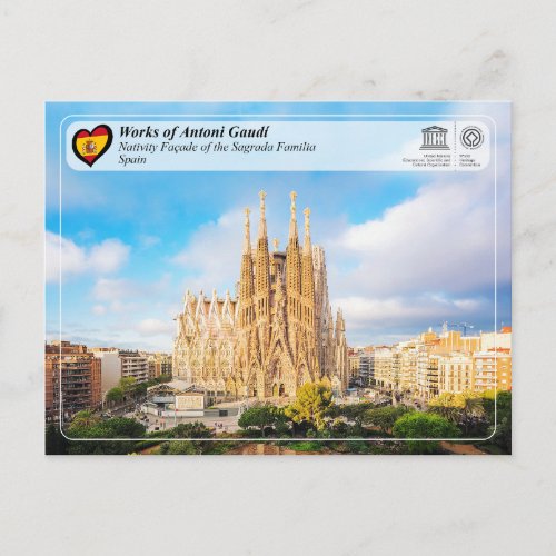 Antoni Gaud _ Sagrada Famlia _ Nativity Facade Postcard