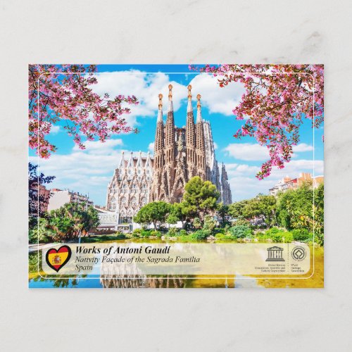 Antoni Gaud _ Sagrada Famlia _ Nativity Facade Postcard