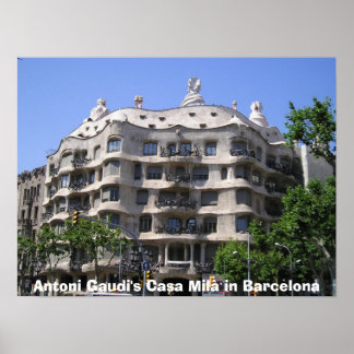 Antoni Gaudi's Casa Mila Poster