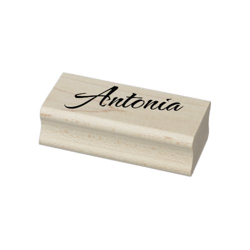 Antonia name cursive decorative script font rubber stamp