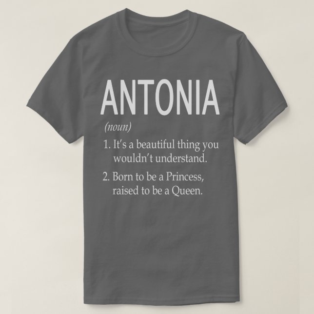 Antonia Name Gift T-Shirt (Design Front)