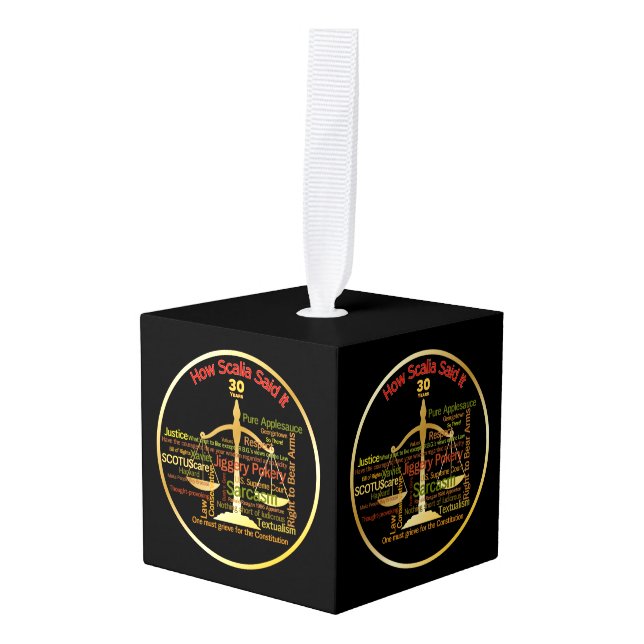 Antonin Scalia Supreme Court Quotes  - Lawyer Cube Ornament (Front Angled)