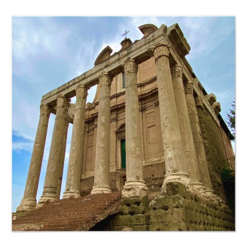 Antoninus  Faustina Temple at Roman Forum _ Rome  Photo Print