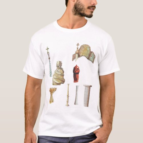 Antonio Gaudi Barcelona Spain Architectural T_Shirt