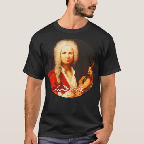 Antonio Lucio Vivaldi Composer Portrait Premium T_Shirt