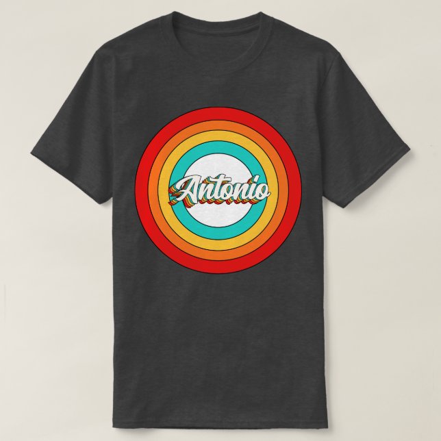 Antonio Name Shirt Vintage Antonio Circle (Design Front)