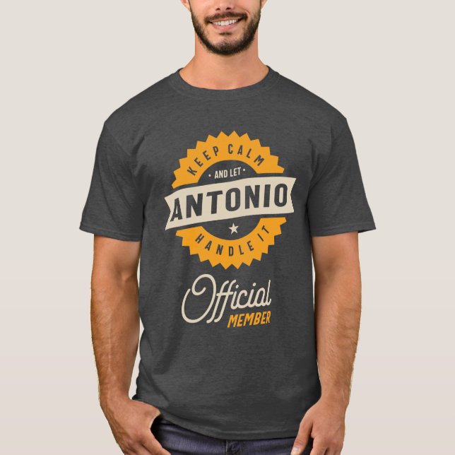 Antonio Personalized Name Birthday Gift T-Shirt (Front)
