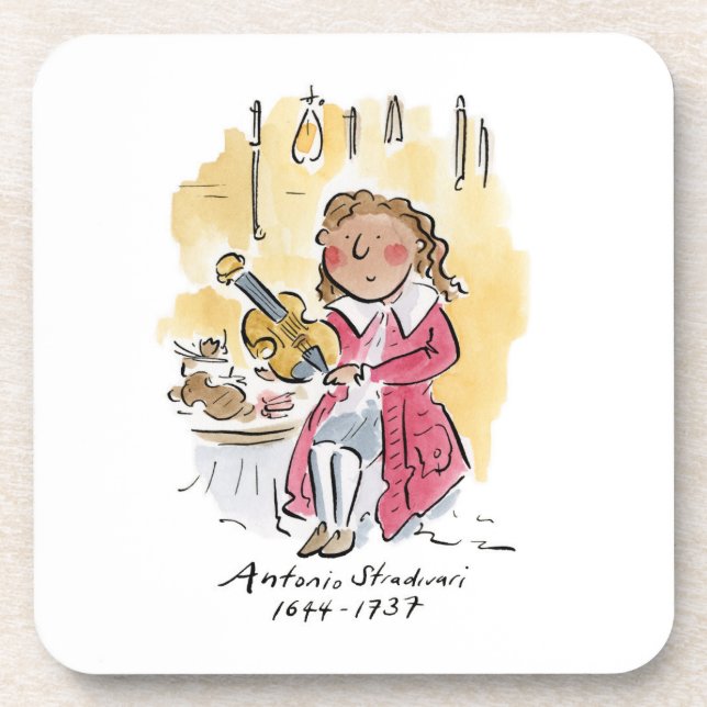 Antonio Stradivari Beverage Coaster (Front)