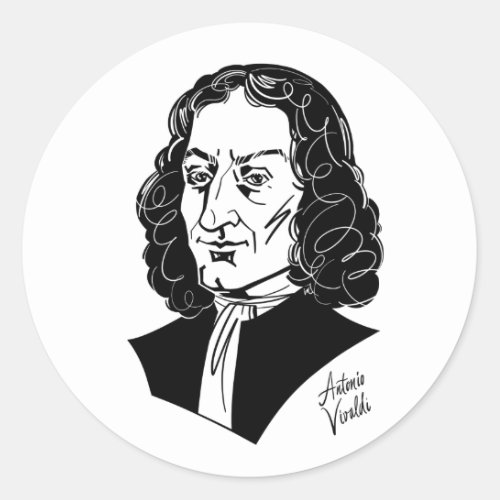 Antonio Vivaldi Classic Round Sticker