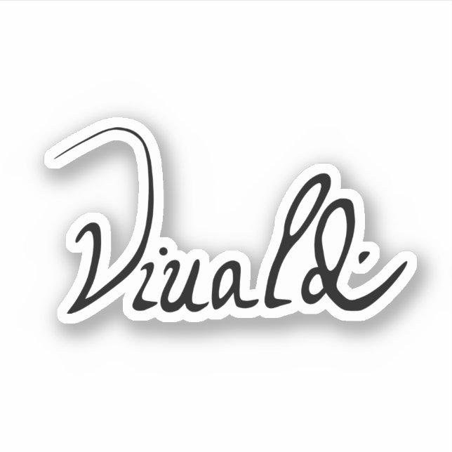 Antonio Vivaldi Signature Sticker (Front)