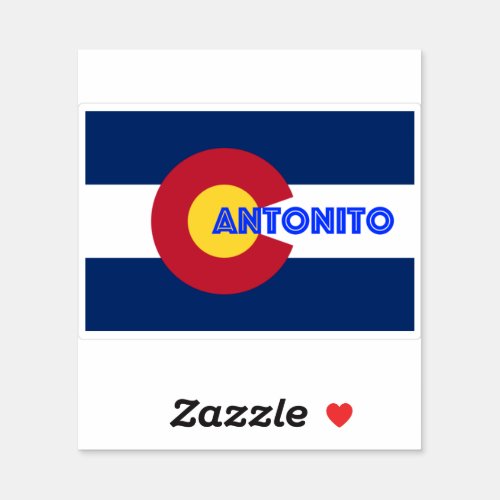 Antonito CO Flag Sticker