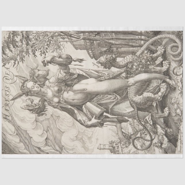 Antonius Eisenhoit - Haeresis Dea  Decoupage Paper (Front)