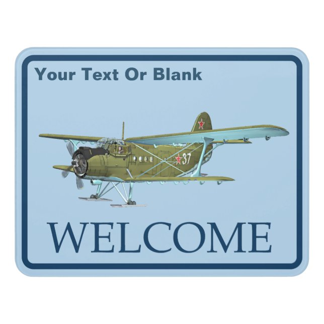 Antonov An-2 - Welcome Door Sign (Contemporary Front)