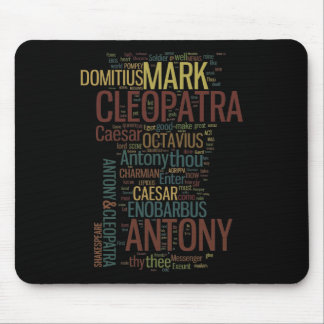 Antony and Cleopatra Word Mosaic Mouse Pad