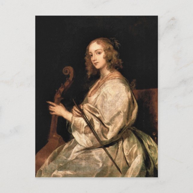 Antoon van Dyck - Portrait of Mary Ruthven wife of Postcard (Front)