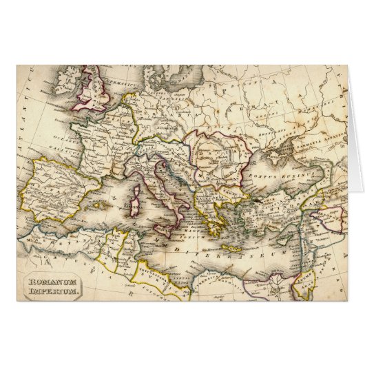 Antquie Map of Ancient Roman Cards (Front Horizontal)