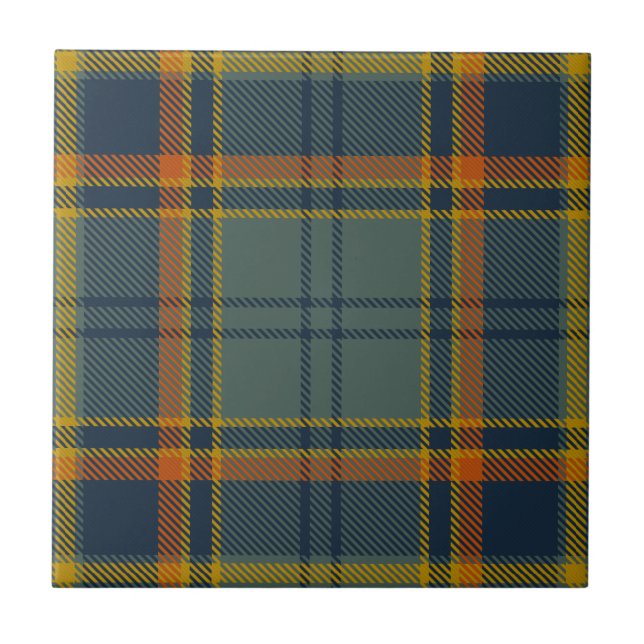 Antrim County Irish Tartan Ceramic Tile (Front)