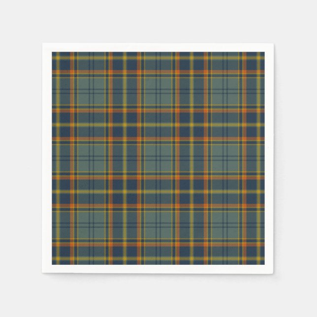 Antrim County Irish Tartan Paper Napkins (Front)