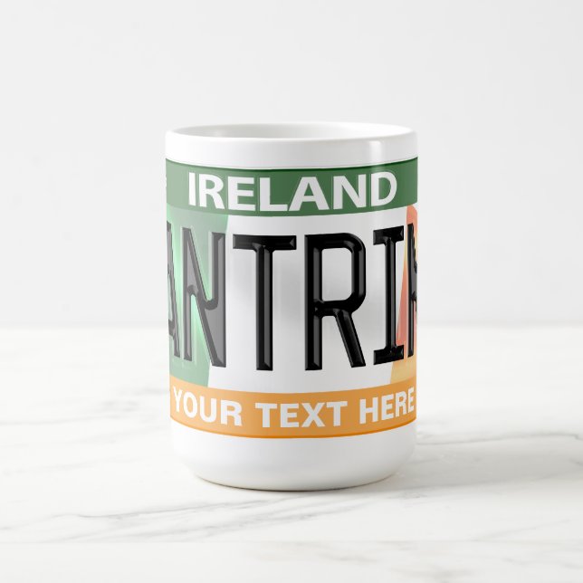 Antrim Ireland Custom License Plate Coffee Mug (Center)
