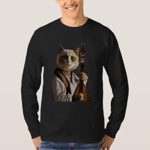 Antropomorphic Ragdoll Cat Wearing Medieval Play L T-Shirt