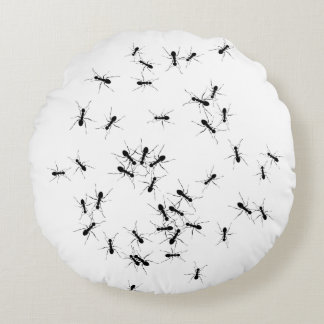 Ants All Over Round Pillow