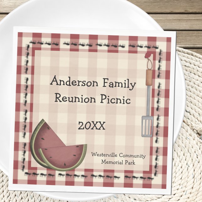 Ants and Watermelon Picnic Napkins (Creator Uploaded)
