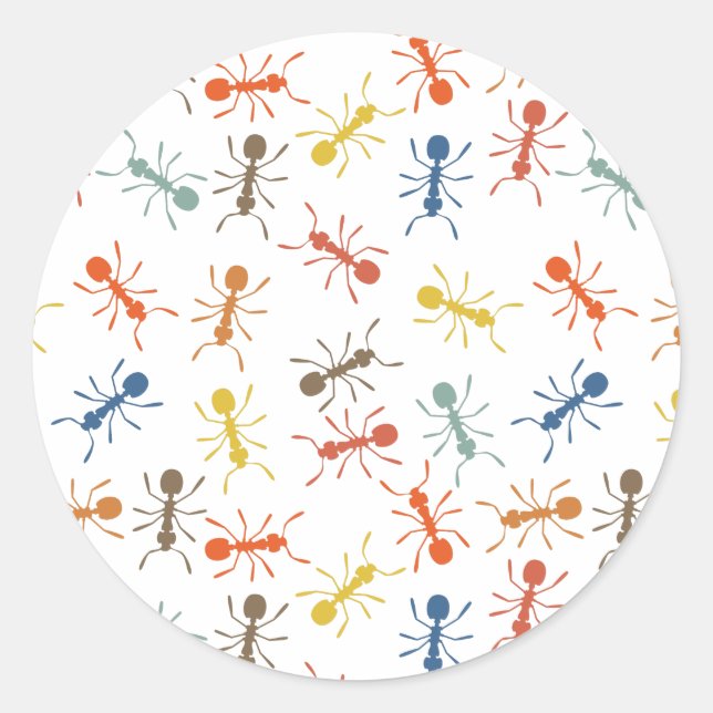 Ants Classic Round Sticker (Front)