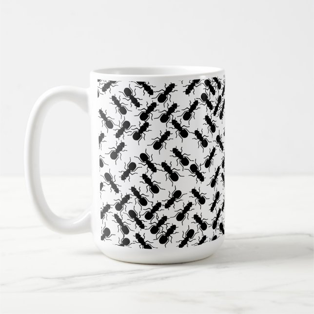 Ants Crawling Funny Summer Picnic Insect Pattern Coffee Mug (Left)