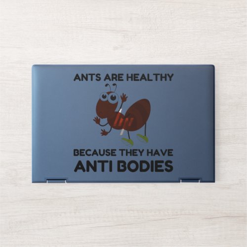 ANTS HEALTHY ANTI BODIES JOKE CARTOON HP LAPTOP SKIN