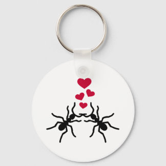 Ants hearts love keychain