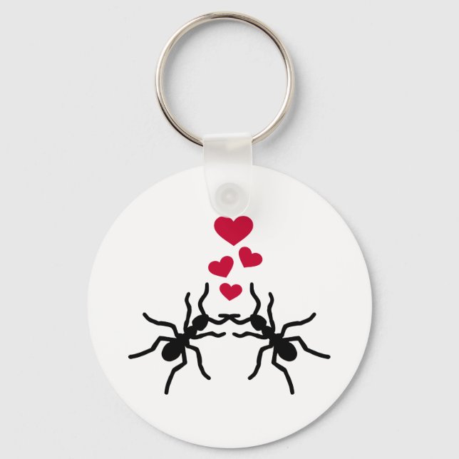 Ants hearts love keychain (Front)