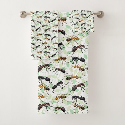 Ants Insects Bugs Creepy Crawly Creatures Bath Towel Set