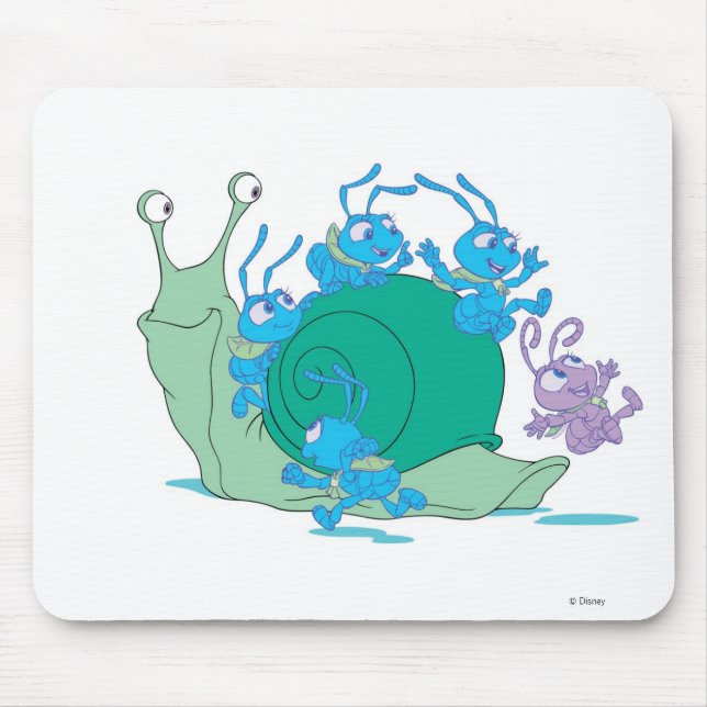 Ants Playing on a Slug Disney Mouse Pad (Front)