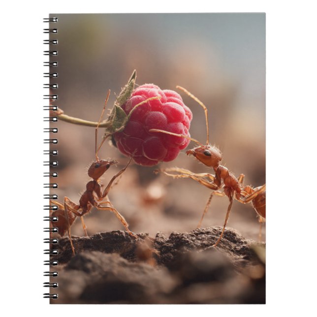 Ants Raspberry teamwork Notebook (Front)