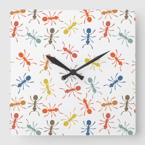 Ants Square Wall Clock