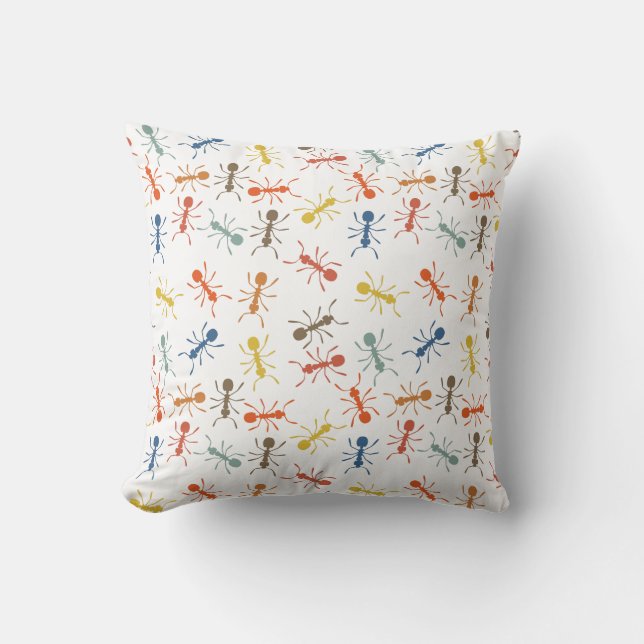 Ants Throw Pillow (Front)