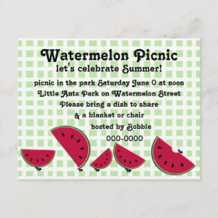 Ant's Watermleon Picnic Invitation