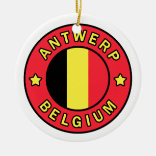 Antwerp Belgium Ceramic Ornament