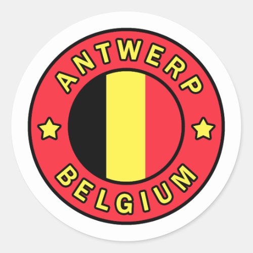 Antwerp Belgium Classic Round Sticker
