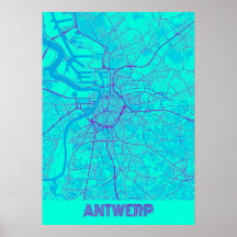 Antwerp - Belgium Galaxy City Map